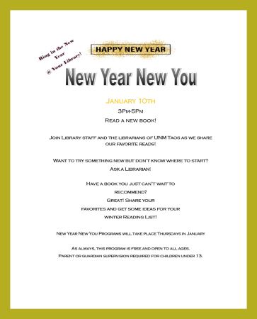 Read a New Book out of house flyer 