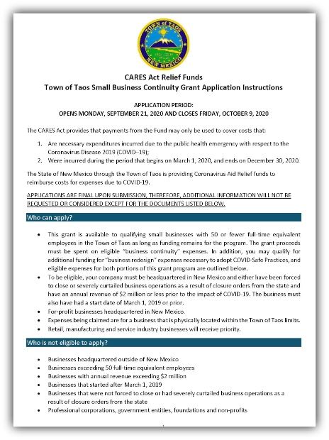 CARES-Small Business Application TOT 09152020_Page_1