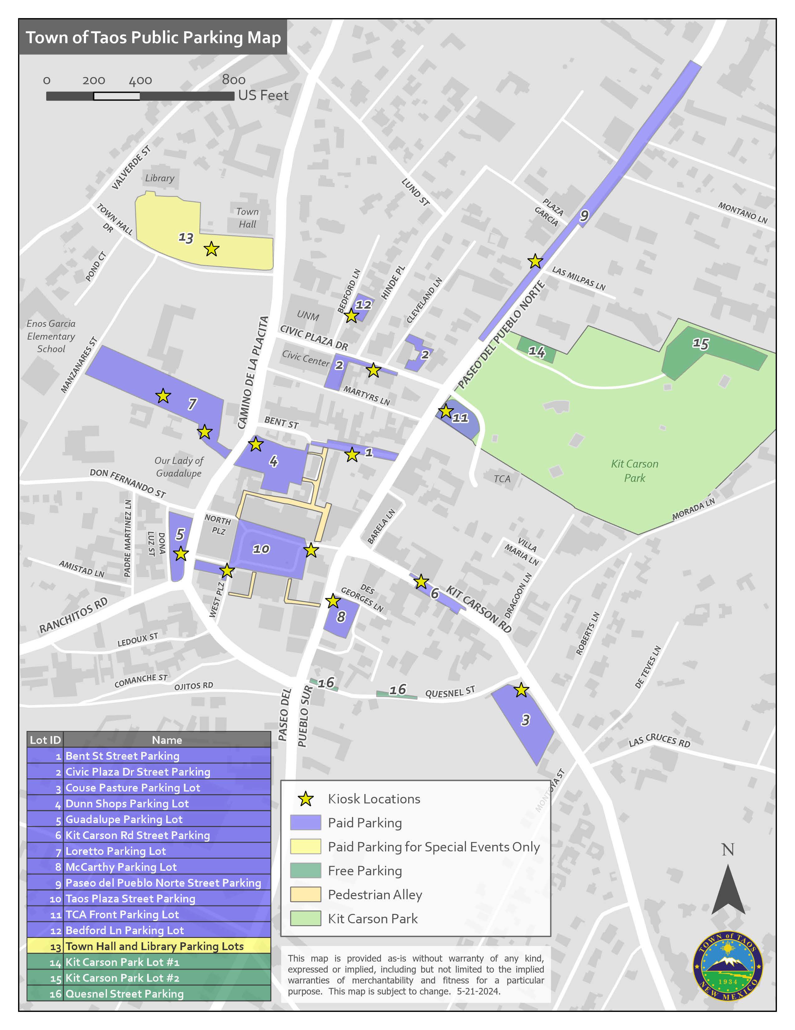 Town of Taos Parking Map - FINAL - 2024-05-24